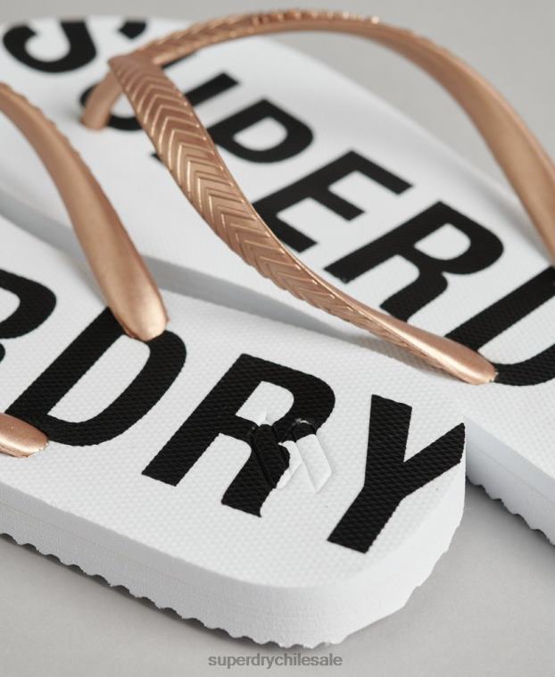 mujer Superdry blanco chanclas code essential 2R68Z4393