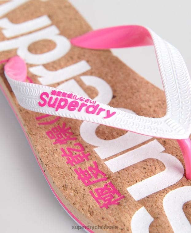 mujer Superdry blanco chanclas de corcho 2R68Z4403