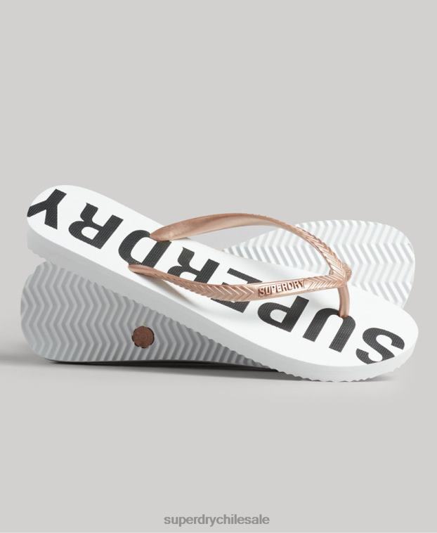 mujer Superdry blanco chanclas deportivas code core 2R68Z4371