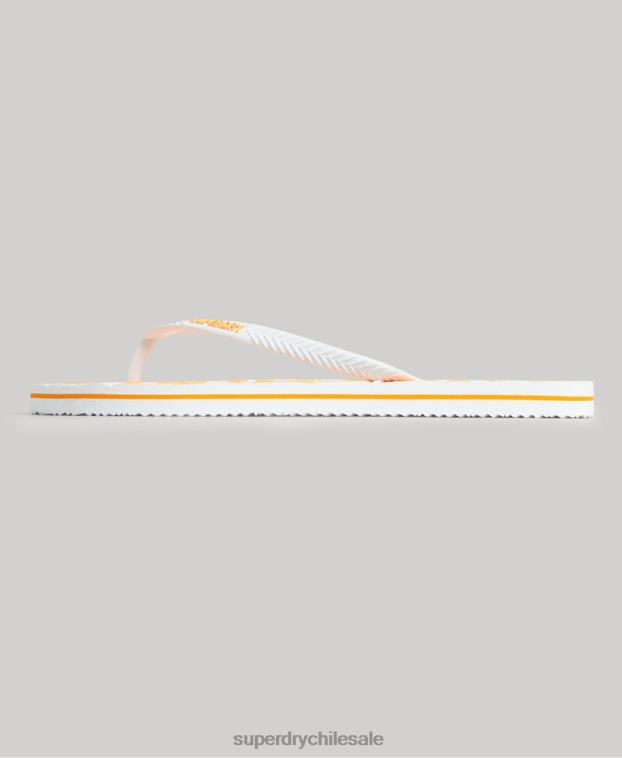 mujer Superdry blanco chanclas veganas vintage 2R68Z4387