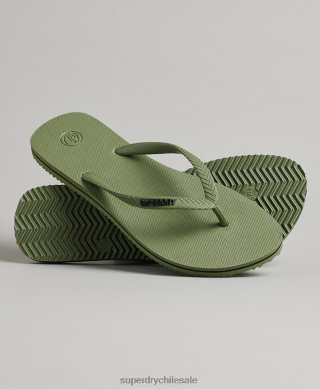 mujer Superdry caqui chanclas clásicas antiguas 2R68Z4391