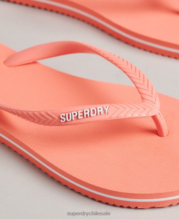 mujer Superdry coral chanclas clásicas antiguas 2R68Z4397