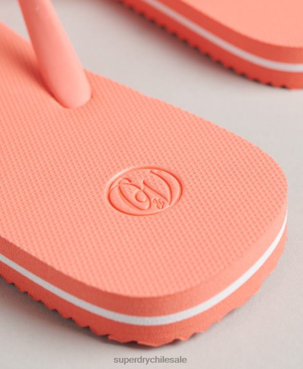 mujer Superdry coral chanclas clásicas antiguas 2R68Z4397