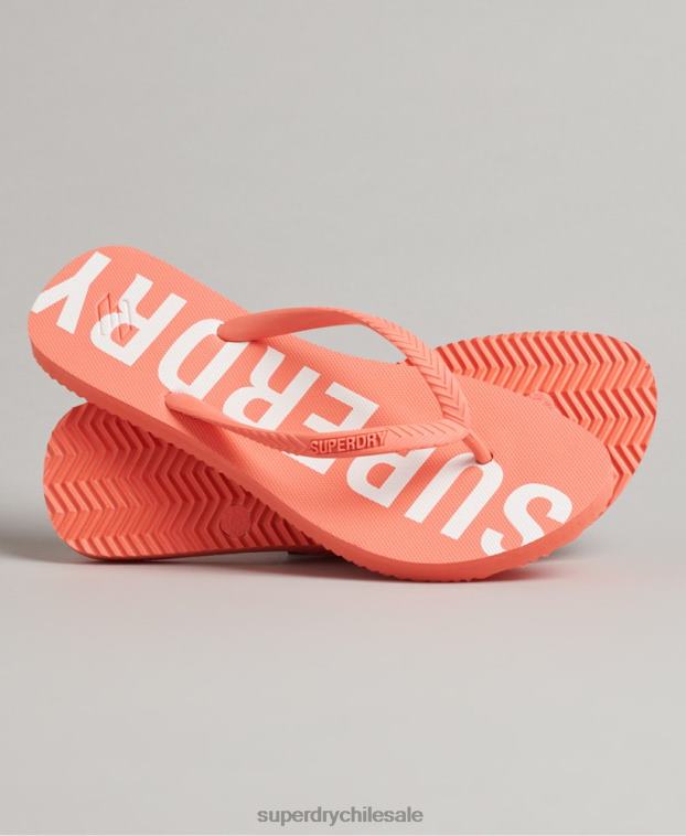 mujer Superdry coral chanclas code essential 2R68Z4416