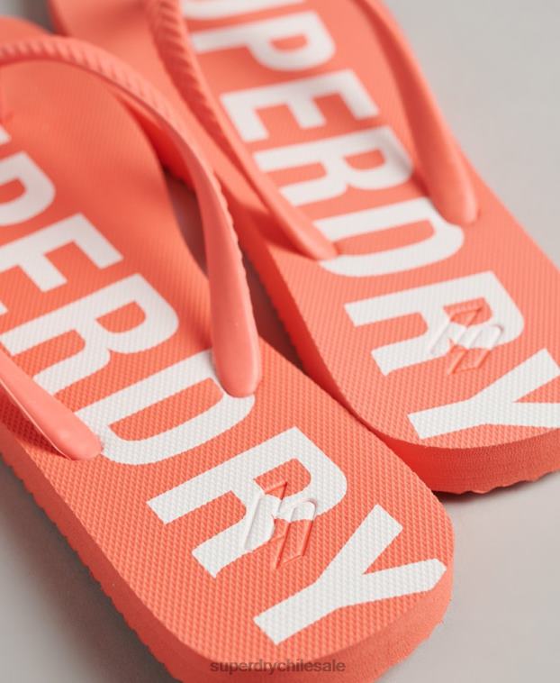 mujer Superdry coral chanclas code essential 2R68Z4416