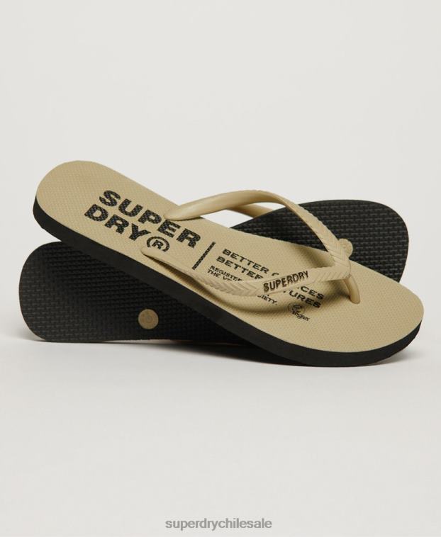 mujer Superdry crema chanclas veganas 2R68Z4360