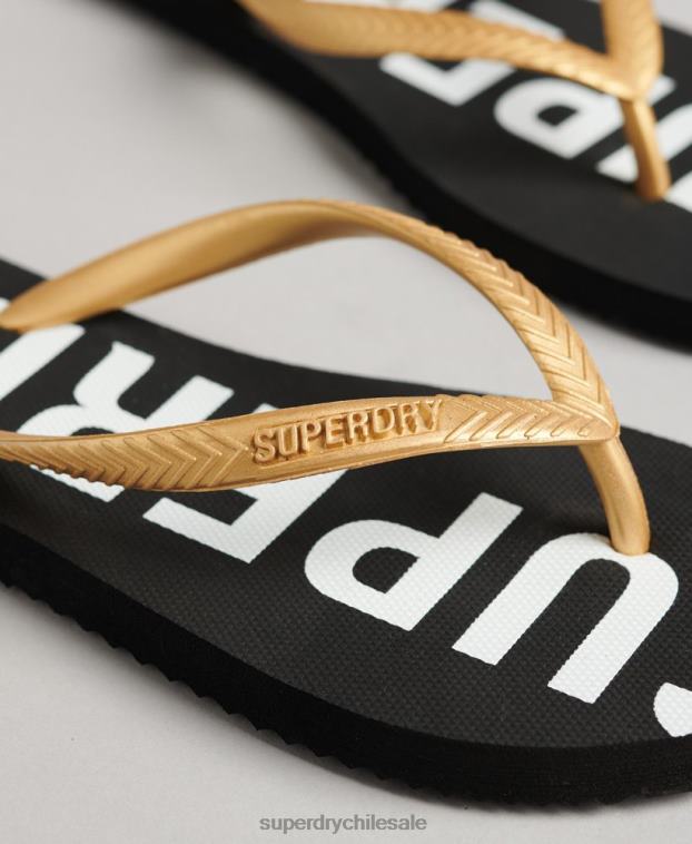 mujer Superdry negro chanclas code essential 2R68Z4388