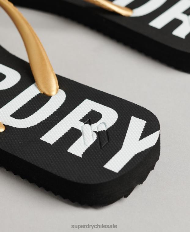 mujer Superdry negro chanclas code essential 2R68Z4388