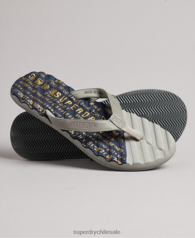 mujer Superdry negro chanclas de natación premium 2R68Z6726