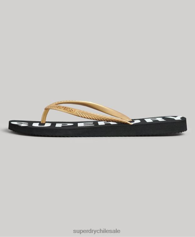 mujer Superdry negro chanclas deportivas code core 2R68Z4353