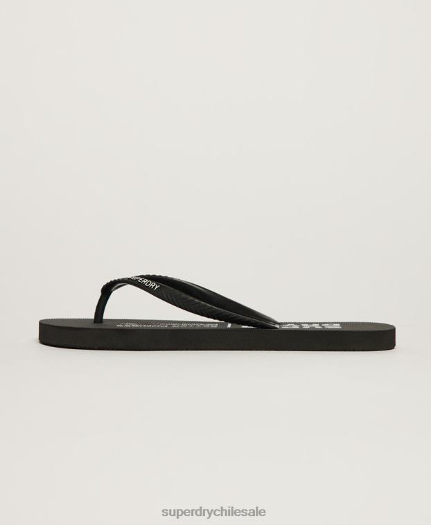 mujer Superdry negro chanclas veganas 2R68Z2159