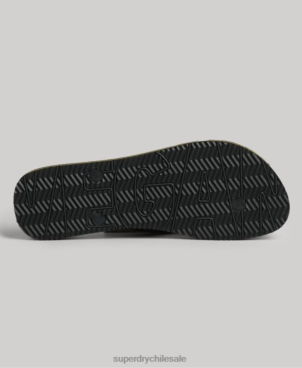 mujer Superdry negro chanclas veganas vintage 2R68Z4374