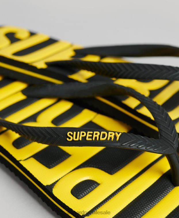 mujer Superdry negro chanclas veganas vintage 2R68Z4374