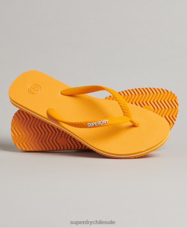 mujer Superdry oro chanclas clásicas antiguas 2R68Z4361