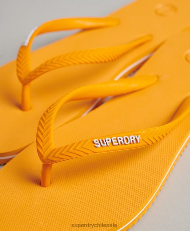 mujer Superdry oro chanclas clásicas antiguas 2R68Z4361