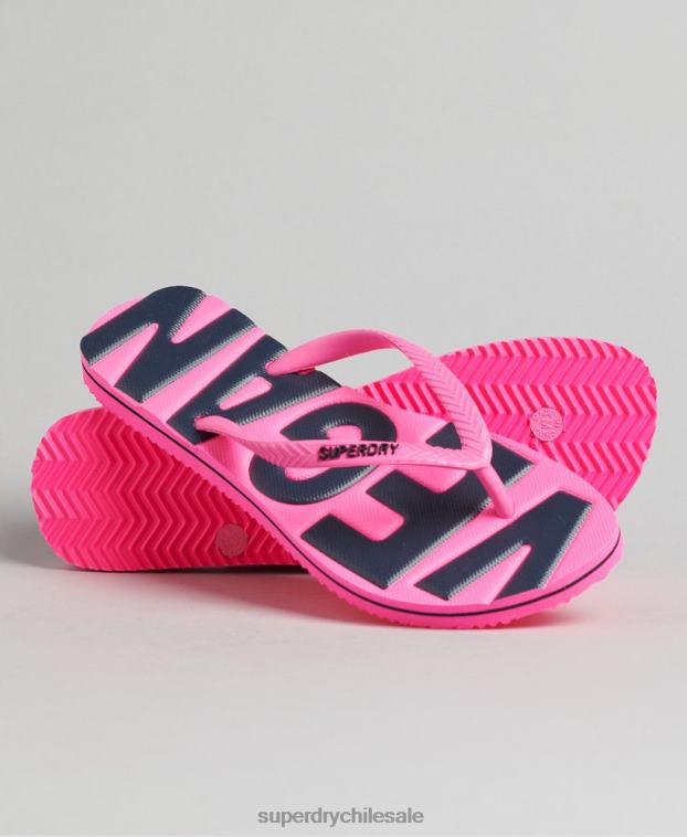 mujer Superdry rosa chanclas clásicas veganas vintage 2R68Z4396