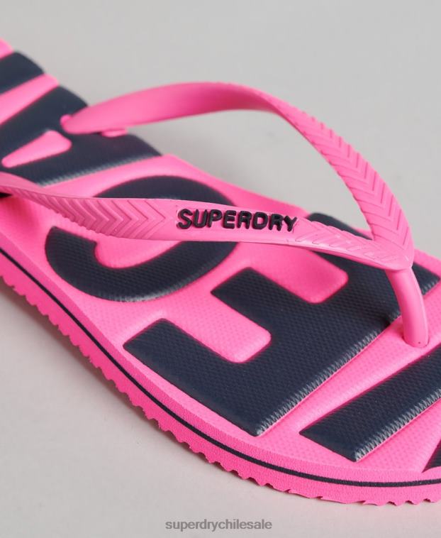 mujer Superdry rosa chanclas clásicas veganas vintage 2R68Z4396