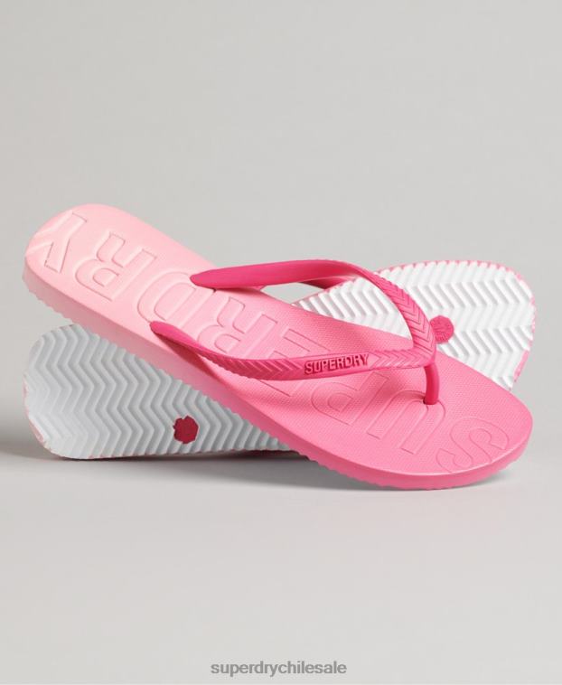 mujer Superdry rosa chanclas con tinte de código 2R68Z6751