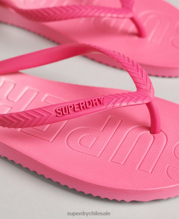 mujer Superdry rosa chanclas con tinte de código 2R68Z6751