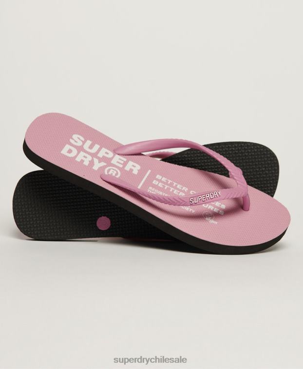 mujer Superdry rosa chanclas veganas 2R68Z2002