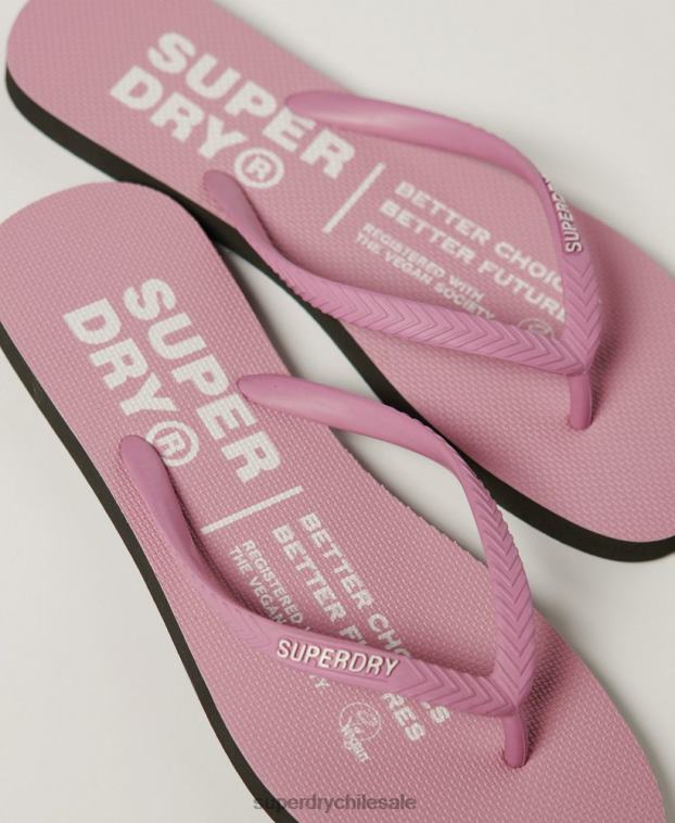 mujer Superdry rosa chanclas veganas 2R68Z2002