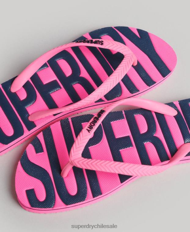 mujer Superdry rosa chanclas veganas vintage 2R68Z4373