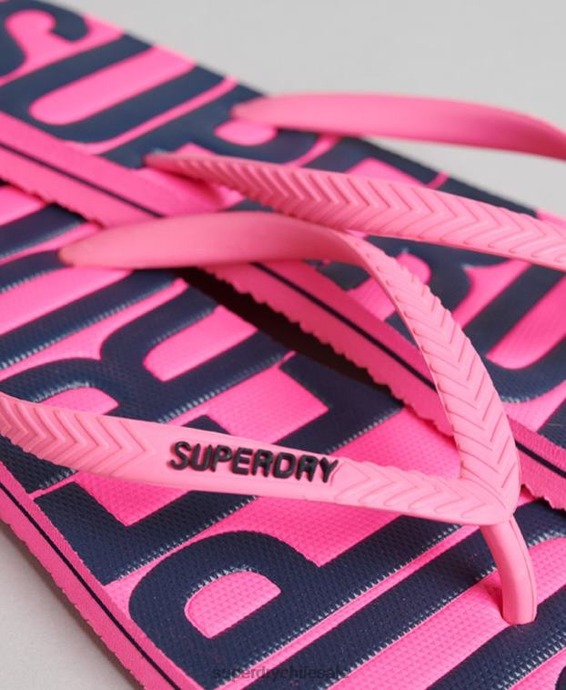 mujer Superdry rosa chanclas veganas vintage 2R68Z4373