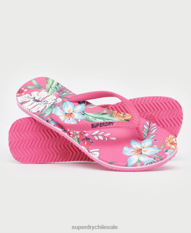 mujer Superdry rosa chanclas vintage clásicas 2R68Z4401