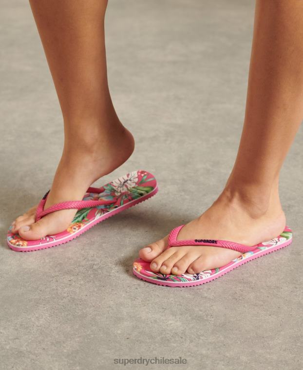 mujer Superdry rosa chanclas vintage clásicas 2R68Z4401