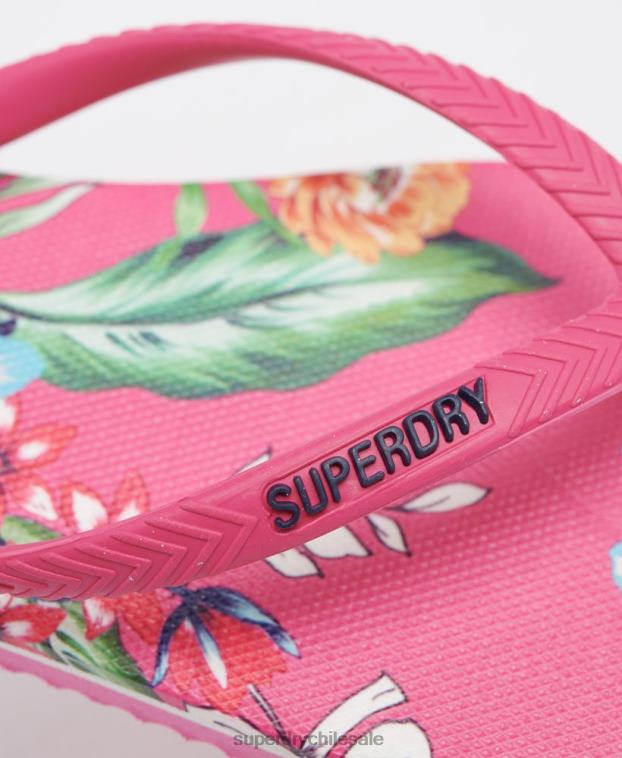 mujer Superdry rosa chanclas vintage clásicas 2R68Z4401