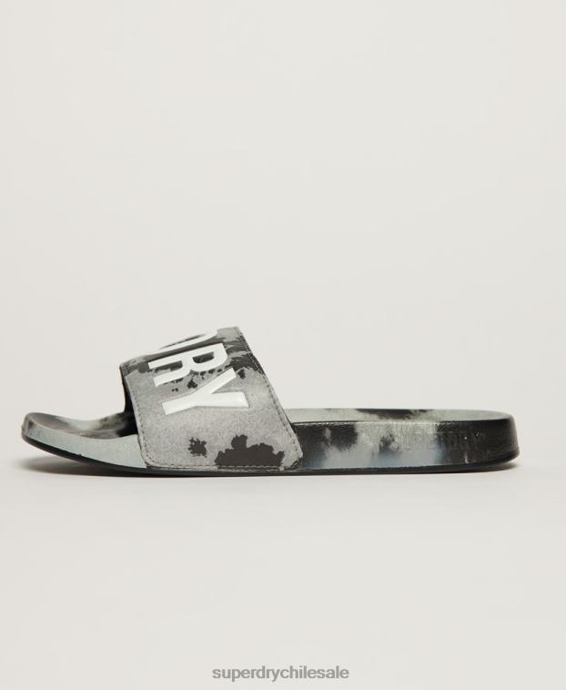 mujer Superdry negro chanclas veganas tie dye 2R68Z2003