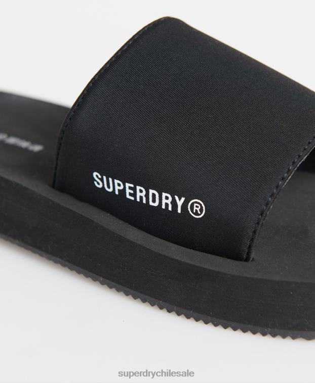 mujer Superdry negro deslizadores de deporte de natación 2R68Z4207