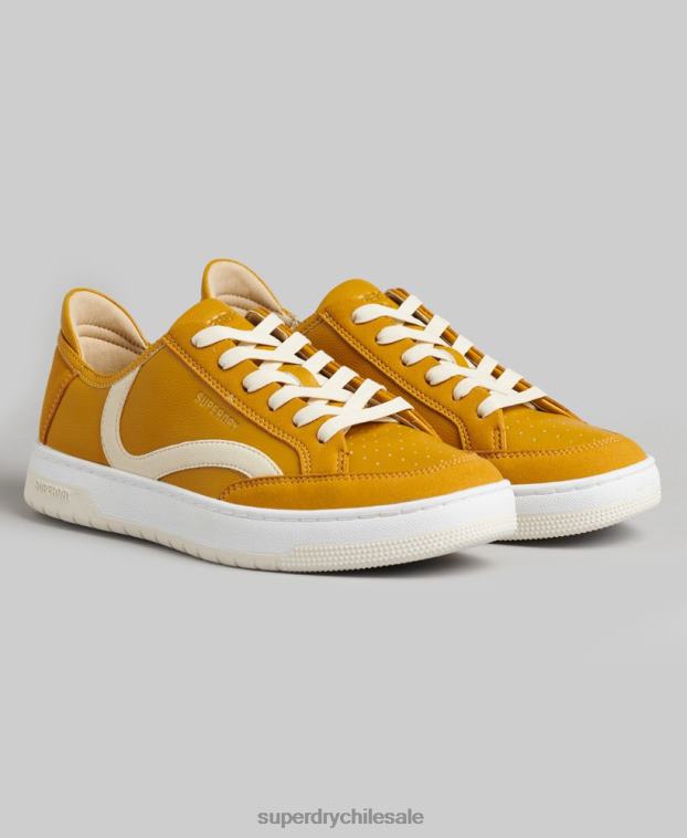 mujer Superdry amarillo tenis bajos vintage vegan basket 2R68Z6576