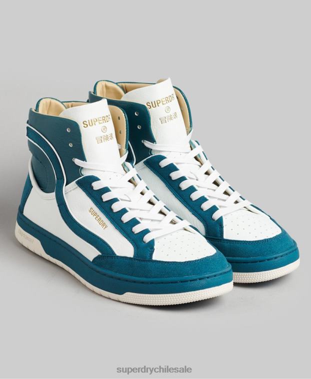 mujer Superdry azul tenis altos vintage vegan basket 2R68Z6731