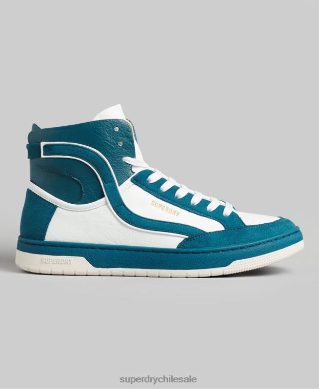 mujer Superdry azul tenis altos vintage vegan basket 2R68Z6731