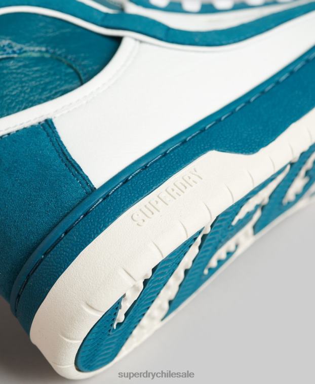 mujer Superdry azul tenis altos vintage vegan basket 2R68Z6731