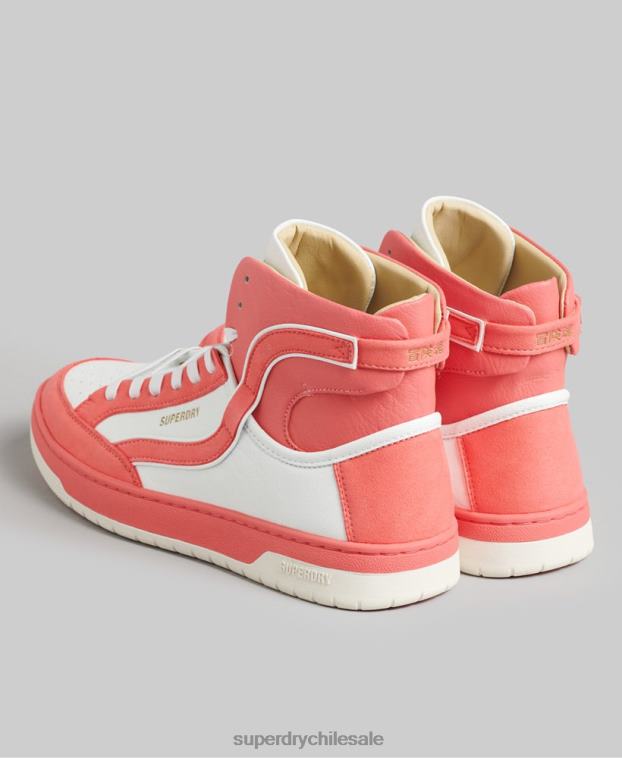 mujer Superdry coral tenis altos vintage vegan basket 2R68Z6759