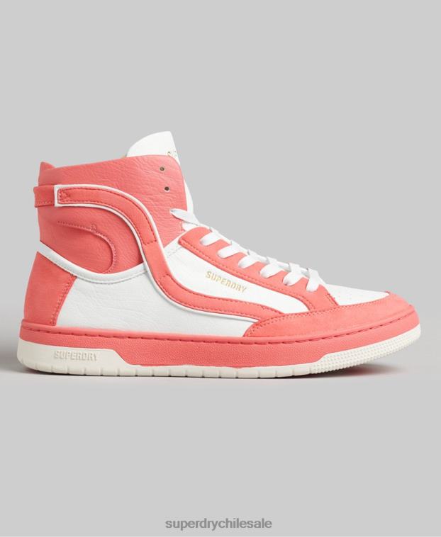 mujer Superdry coral tenis altos vintage vegan basket 2R68Z6759