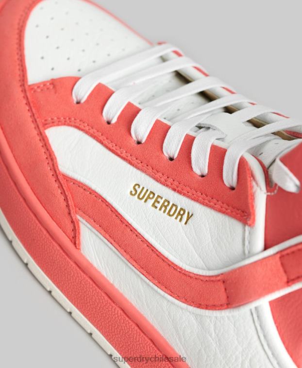 mujer Superdry coral tenis altos vintage vegan basket 2R68Z6759