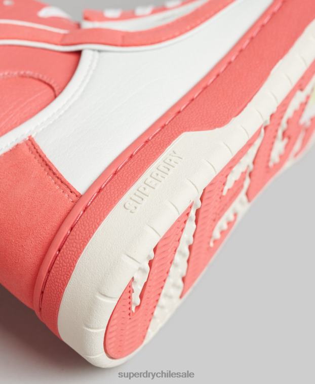 mujer Superdry coral tenis altos vintage vegan basket 2R68Z6759