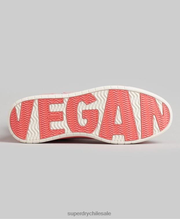 mujer Superdry coral tenis altos vintage vegan basket 2R68Z6759