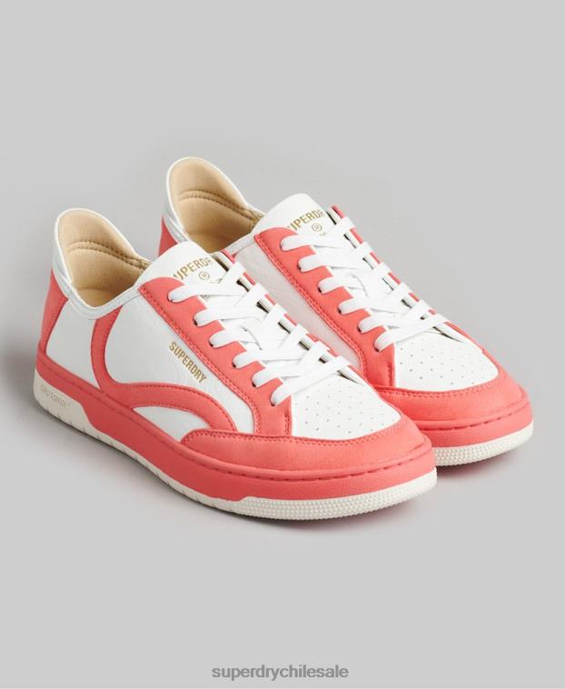 mujer Superdry coral tenis bajos vintage vegan basket 2R68Z6732