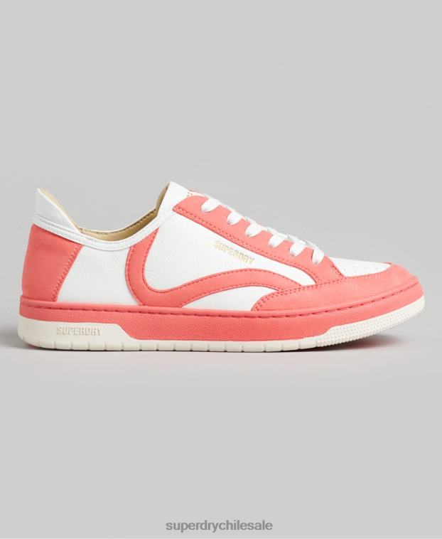 mujer Superdry coral tenis bajos vintage vegan basket 2R68Z6732