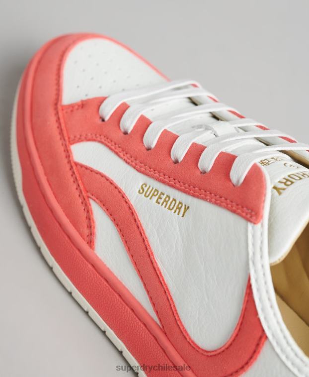 mujer Superdry coral tenis bajos vintage vegan basket 2R68Z6732
