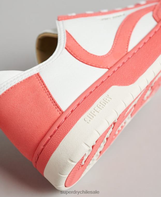mujer Superdry coral tenis bajos vintage vegan basket 2R68Z6732