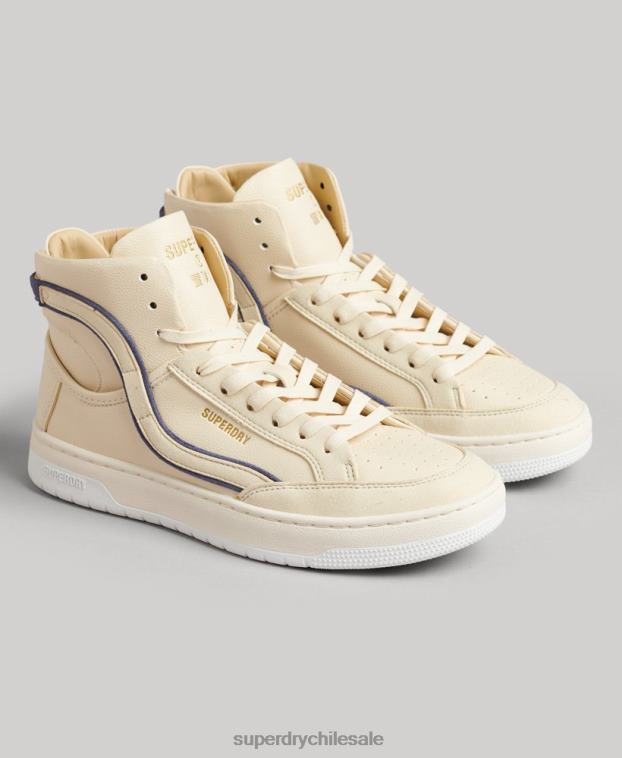 mujer Superdry desnudo tenis altos vintage vegan basket 2R68Z6729