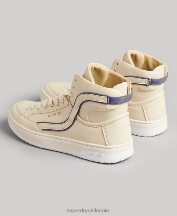 mujer Superdry desnudo tenis altos vintage vegan basket 2R68Z6729