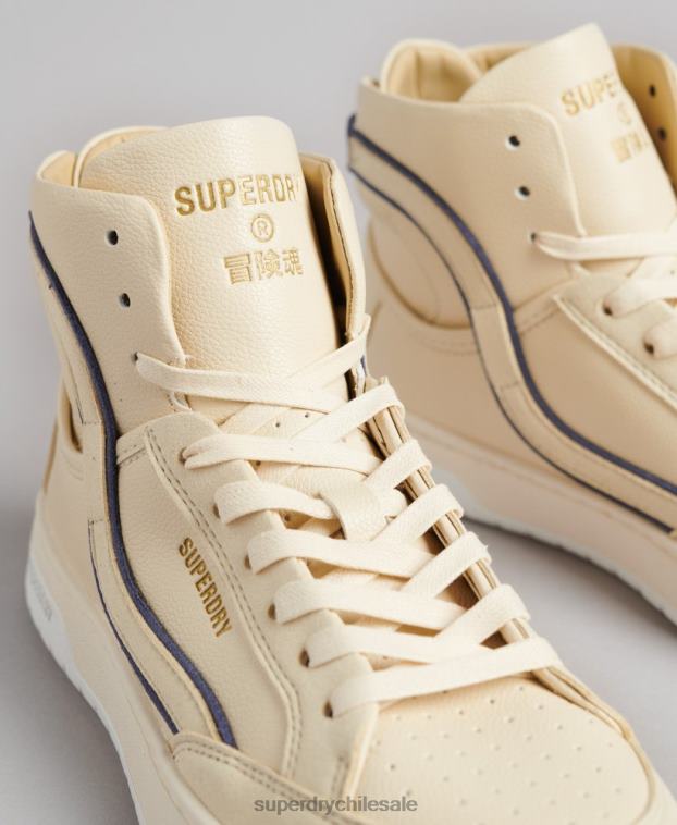 mujer Superdry desnudo tenis altos vintage vegan basket 2R68Z6729