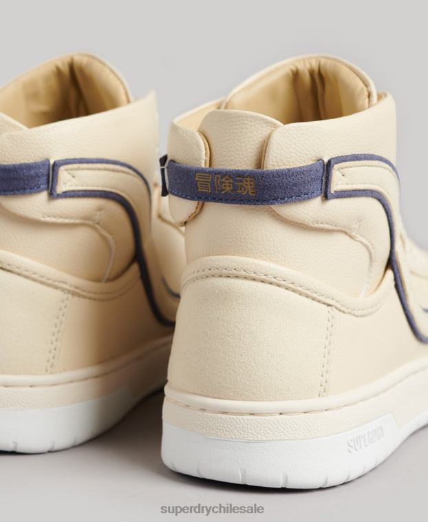 mujer Superdry desnudo tenis altos vintage vegan basket 2R68Z6729