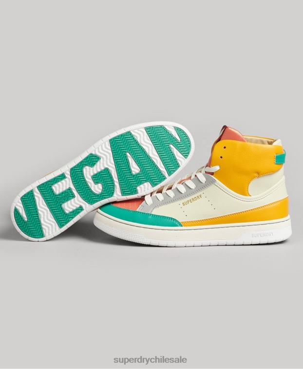 mujer Superdry amarillo tenis altos vintage vegan basket 2R68Z4350
